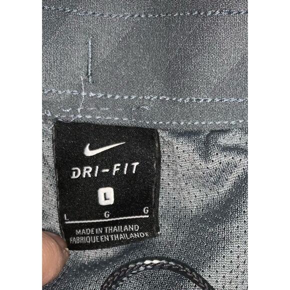 Nike Dri Fit Ankle-Zip Track Grey Pants w/ drawstring Zip Pockets Mens Large - Picture 6 of 9